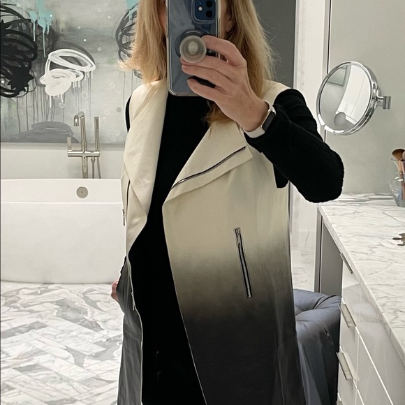 Lafayette 148 ombré leather vest - Picture 3 of 8